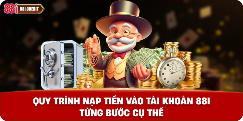 Quy trình nạp tiền vào tài khoản 88i từng bước cụ thể