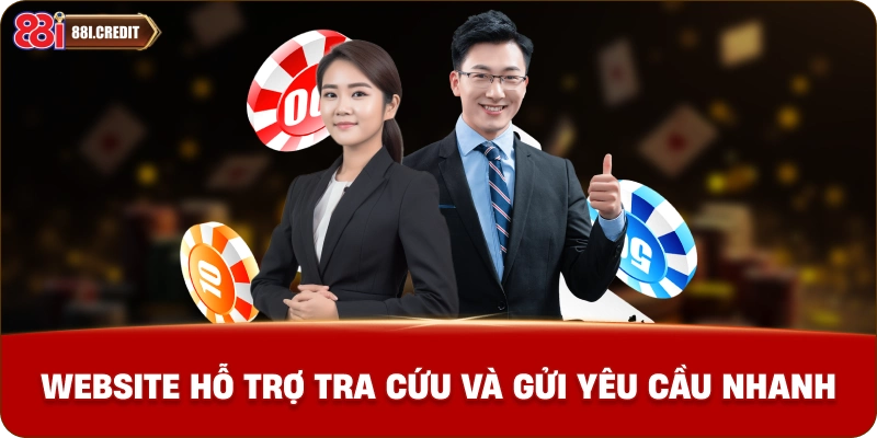 Website hỗ trợ tra cứu và gửi yêu cầu nhanh